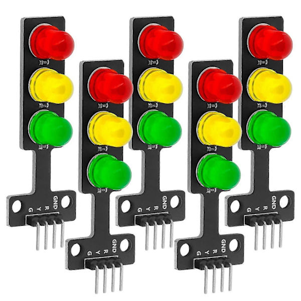 5x Led Liikennevalomoduuli Luova Tee-se-itse Mini Liikennevalo 3.3-5v Yhteensopiva For ja Raspberry Pi Uusi