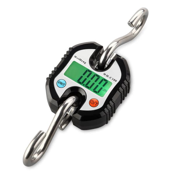 1 stk. (sort) bærbar professionel digital kranevægt 150 kg, mini
