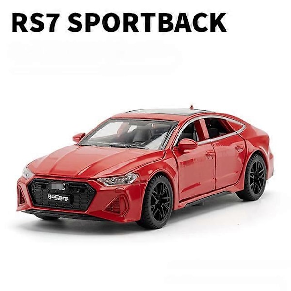1/32 Skala RS7 Modellbil Leksak Legering Pressgjuten med Ljud och Ljus Dra Tillbaka Fordon Leksaker för Barn Julklappar