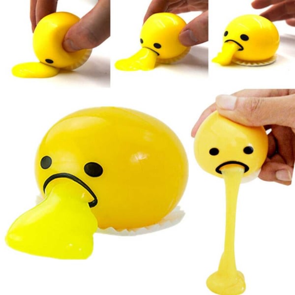 Presset Puking Egg Yellow Squeeze Ball orange
