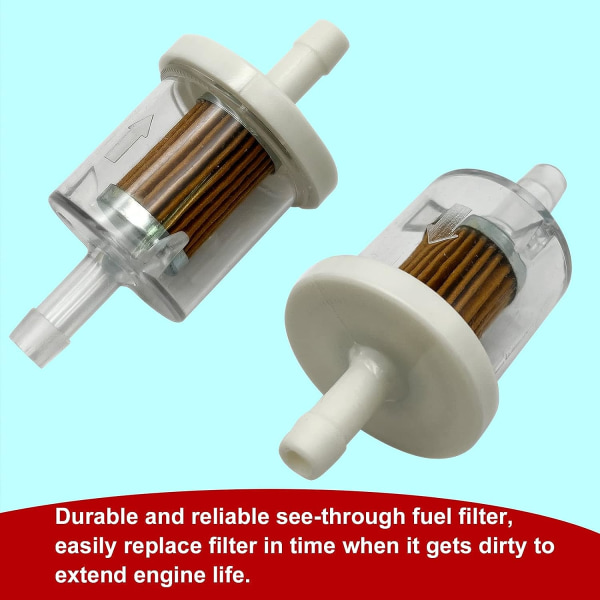 Ersättningsbränslefilter för Briggs Stratton 691035 40 Micron Bränslefilter 1/4\" Inline Bränslefilter Kompatibel med Kawasaki FH430V