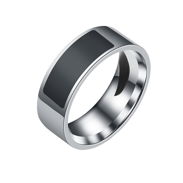 8mm Nfc Tag Smart Ring Bærbare Smart Rings Finger Digital Ring til Android-telefon med funktioner - Sort(#10)
