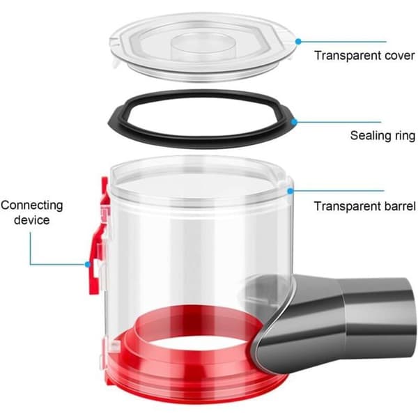 Högkvalitativ transparent dammbehållare för Dyson V7/V8 dammsugare, tillbehör, reservdelar