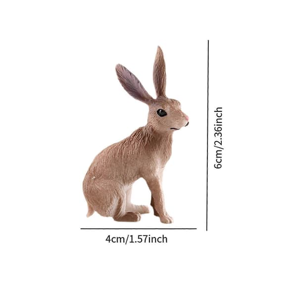 Djurfigur Modern Dekoration Söt för Vardagsrum Bordsskiva Sovrum 8,5x3x5cm räv rabbit 4x2x6cm