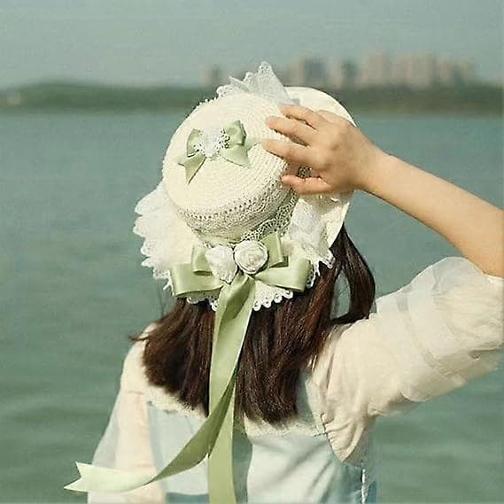Dame Blonde Stråhat til Piger Kvinder, Teselskab Sommer Strand Solhatte til Kvinder UV Beskyttelse Bredskyggede Hat Pink