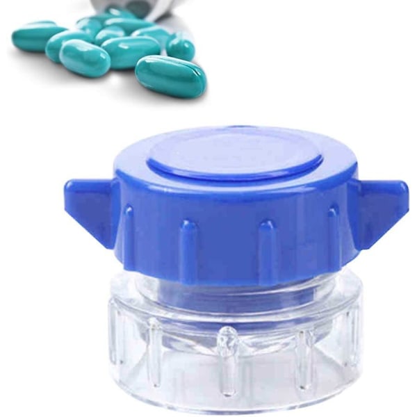 Kannettava Mini Pill Pulverizer Crusher Pill Tabletti Murskattu laatikko Tablettileikkuri Splitter Hiomakone (2 kpl, Sininen)