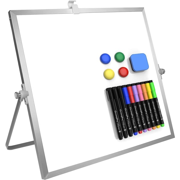 Tørrslettbar whiteboard, 16\" x 12\" stort magnetisk skrivebord 16 x 12