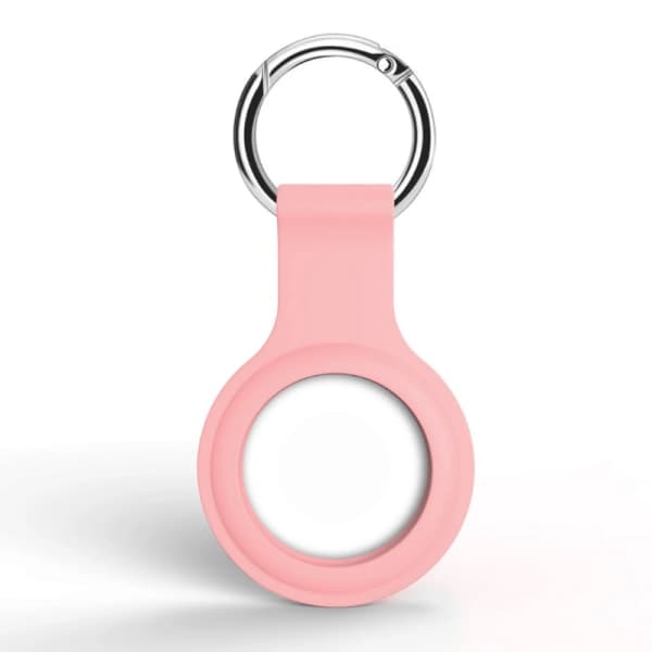Airtag Apple Kuori Silikoni Avaimenperällä Pinkki