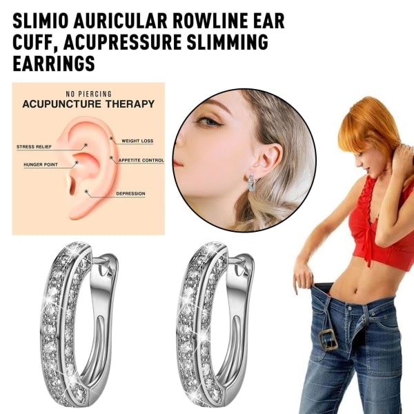 1 par magnetiske slankende øreringe Ørering Vægttab Cubic Earr