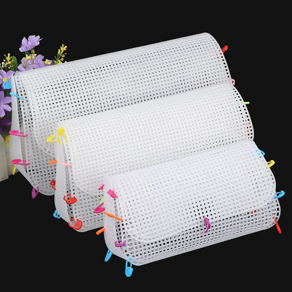 3 stk/sett Broderi Mesh Ark DIY Praktisk Plast Håndverk Veske Mesh Strikkeark For Hjem Mengxi