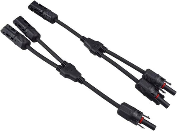 1 par professionel MC4 solpanelkabelstik, MC4 Y-grenstik MFF/FMM