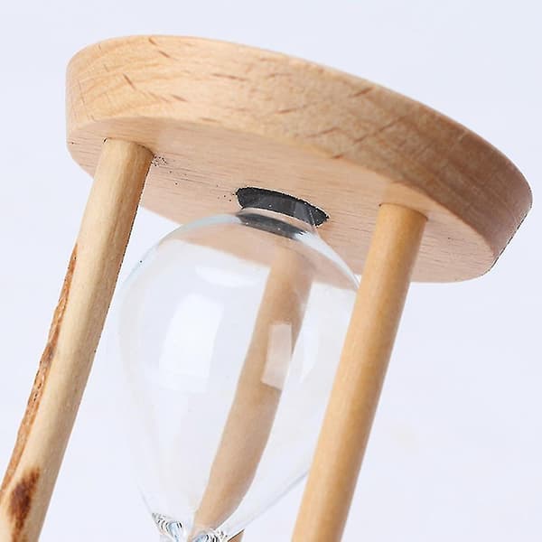 3 Minutters Sandur - Rundt Glas Træ Sandur