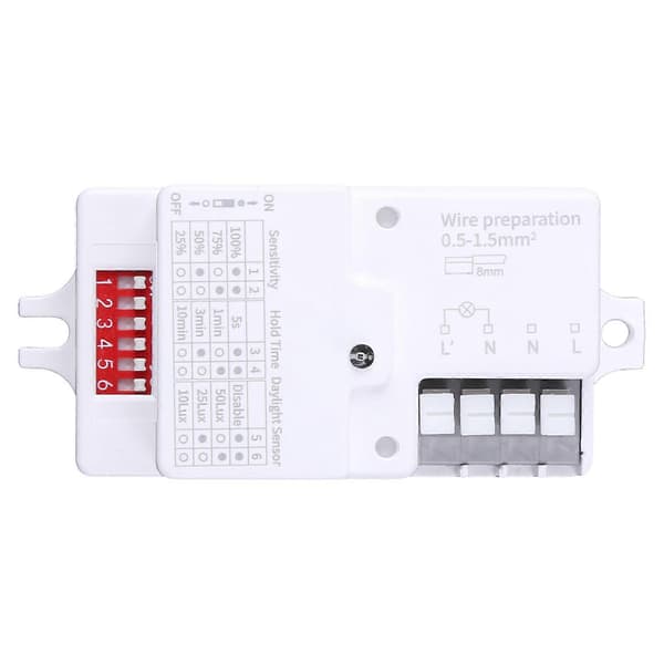 AC 220V-240V/50Hz Mikrobølgeovn Radarsensor Bevegelsesdetektor for LED-lys
