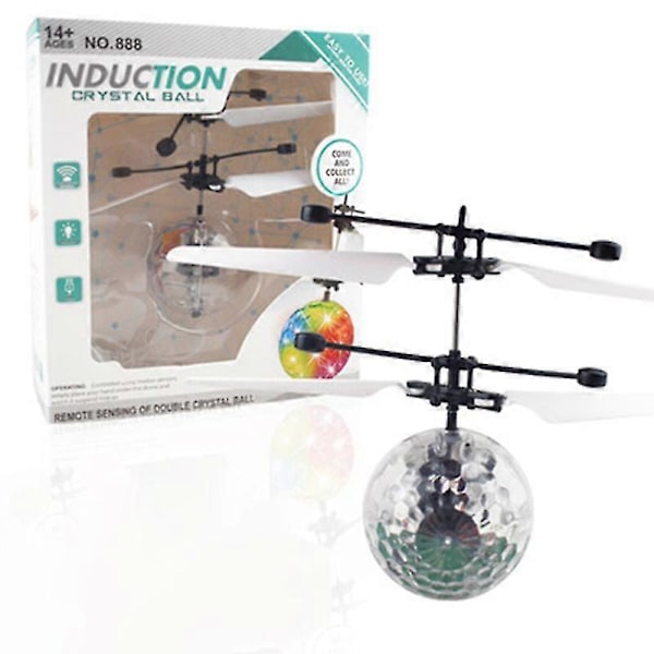 Leksak Induktionsflygplan Flygande Helikopter Snabbdrönare Leksaker BLÅ COD KK5555-Bra Crystal Ball