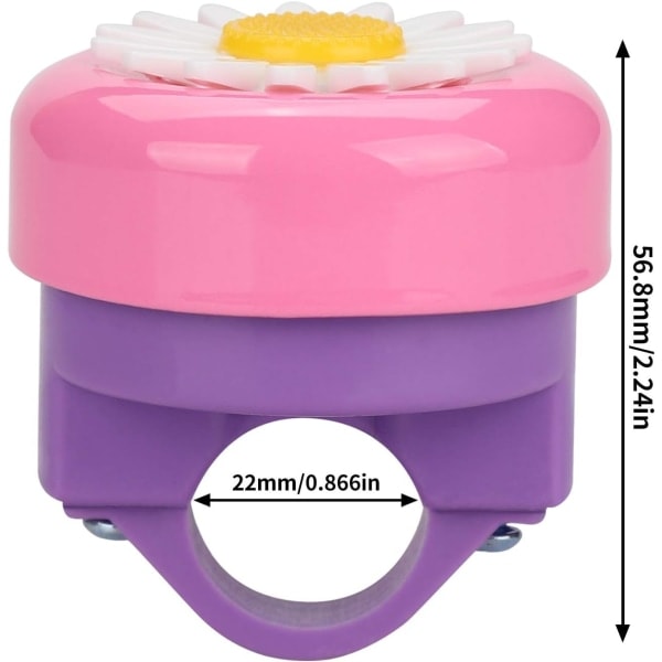 Børnecykelklokke, sød blomsterklokke til børn piger drenge, småbørnscykelklokker