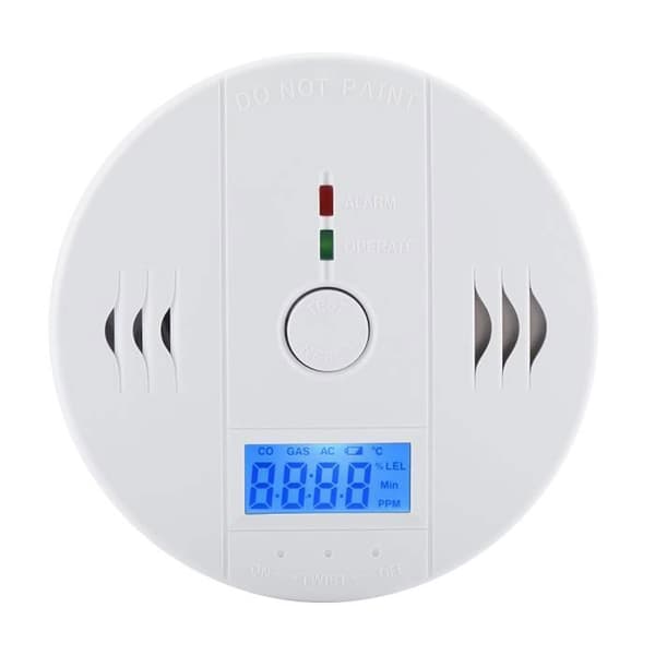 Gassdetektor - HB057 - Karbonmonoksid - Kablet strømforsyning - LCD-skjerm - 85 dB