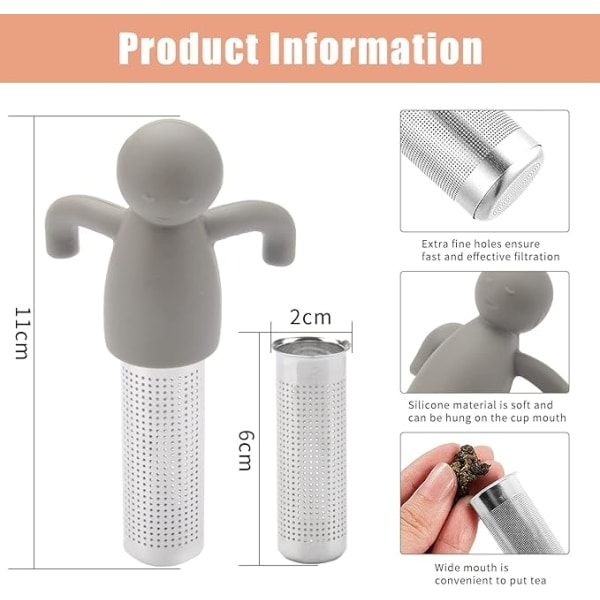 Stykker af tesi, te filtre, te infuser til løs te, 304