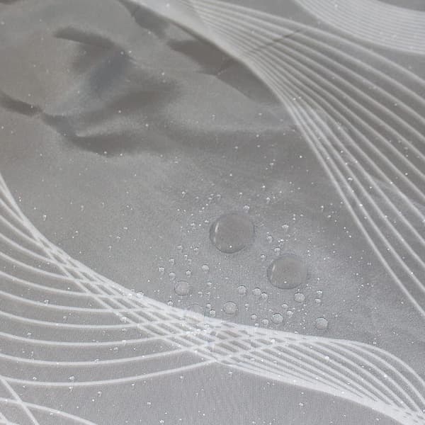 Duschdraperi 180 x 180 cm Mögelresistent Geometriskt Tjockt Polyestertyg Badrum Duschdraperi Vattentätt Tvättbart Baddraperi med Krokar