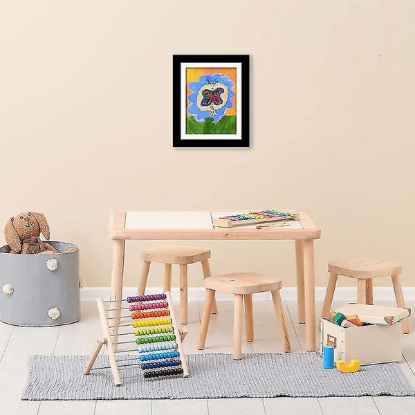 My Little Davinci puinen kuvakehys 20 arkin taideteos - lasten taidenäytön kehys Erinomainen White