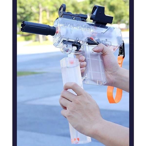 Ny vannpistol leketøy sommer elektrisk vannpistol stor kapasitet sprayvann sprengte hvitt