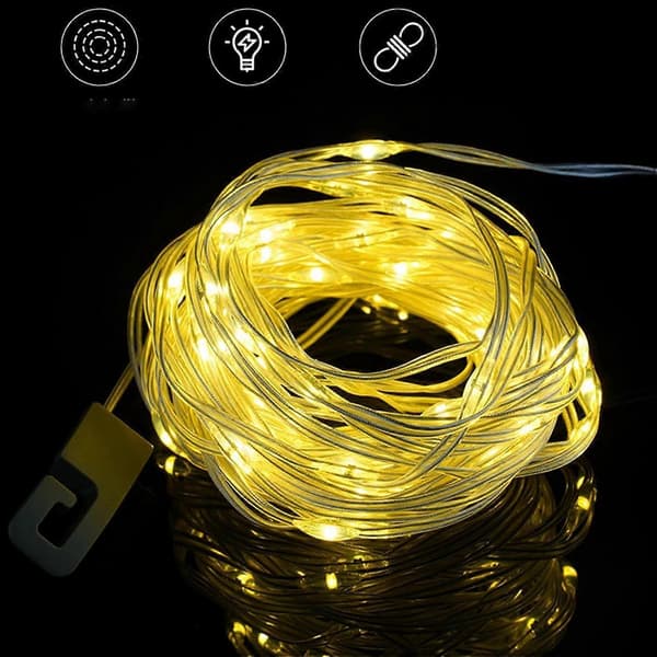 LED String Lights, Genopladelige farverige String Lights, Justerbar lysstyrke Fødselsdags String Lights, IP44 Vandtætte Camping Lights