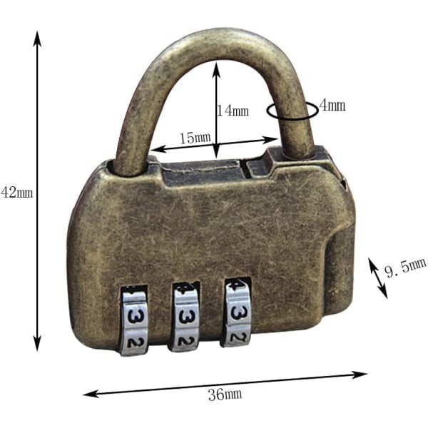 3-numeroinen yhdistelmälukko Retro-yhdistelmäkoodi Lukko Avaimeton turvalukko ulko-oville