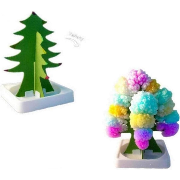 Magic träd Kristall växande set Papper Handgjorda presenter gör-det-själv-papper Trädgåvor Nyhet Barnleksaker, blomma, träd