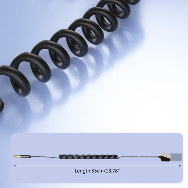 Bluetooth-kompatibel mottaker med høy definisjon trådløs lyd BT 5.0 adapter USB 3,5 mm AUX for bil/hjem stereo