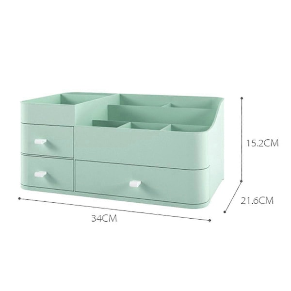 Makeup Organizer med Skuffer, Kapacitet Bordplade Organizer til Toiletbord, Badeværelse og Soveværelse Skrivebord Kosmetik Organizer