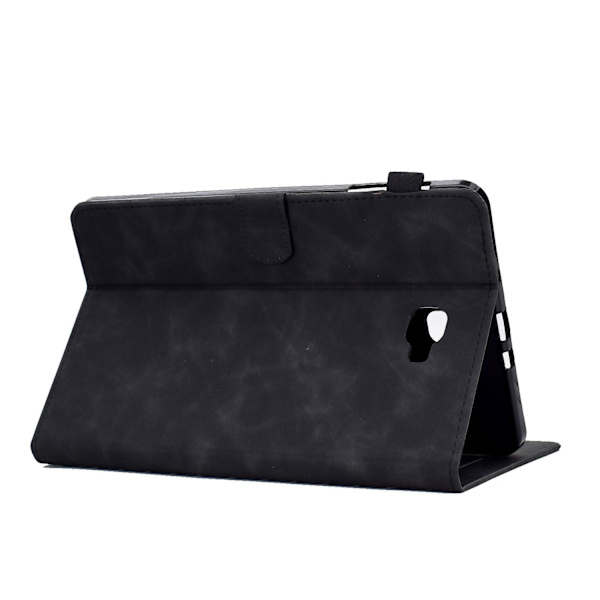 Til Samsung Tab A 10.1 T580/T585 (2016) Præget Flatbed Sort Black Samsung Galaxy Tab A 10.1 (201