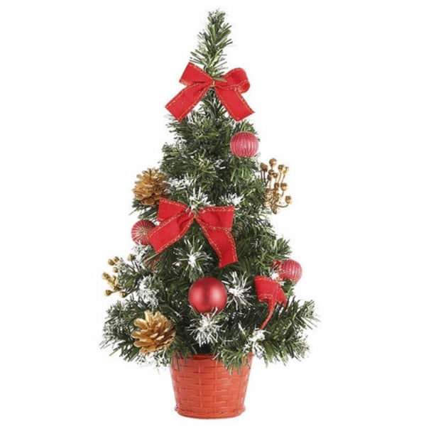 3-pack Nya 8\" Mini Konstgjorda Julgranar