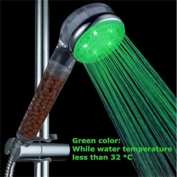 LED Håndbruser Spa Anion Påmindelse LED 3 Farver Ifølge Temperatur