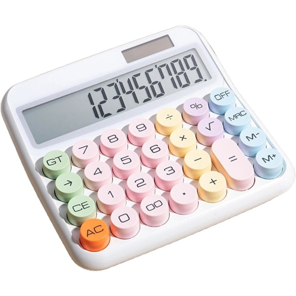 12 Digit Standard Calculator with Large LCD Display, Power and Battery, Desktop Calculator for Office, Home, School (Not Include Battery)-C