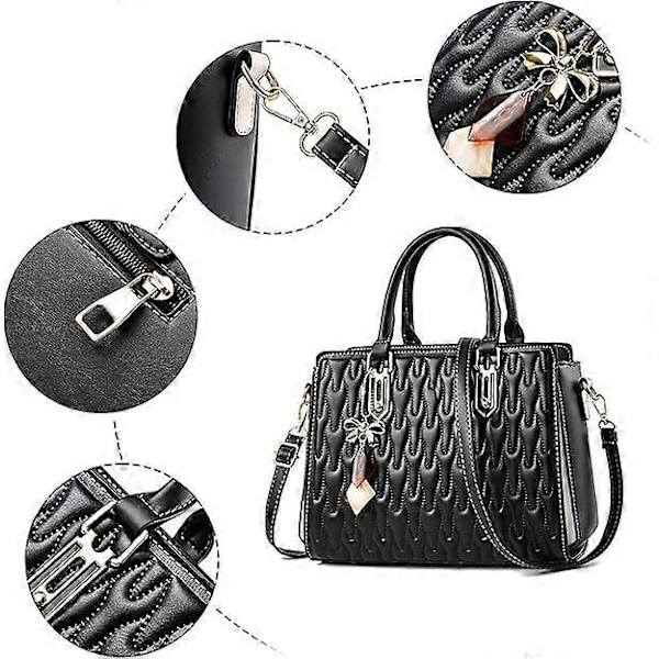 Handväskor & Axelväskor Tygväska för Kvinnor Mode Dam Handväskor Damväska Satchel Axelväskor Tygväska Läder Väska