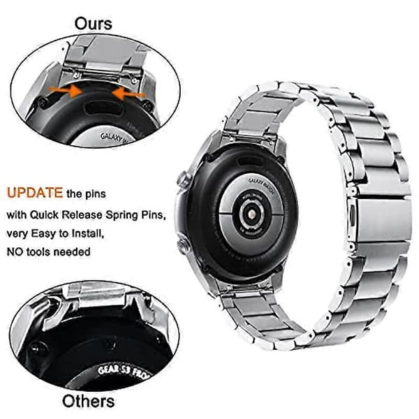 Urrem til Huawei Watch GT 4 46mm - Tre-perlet rem i rustfrit stål Multicolor Style B