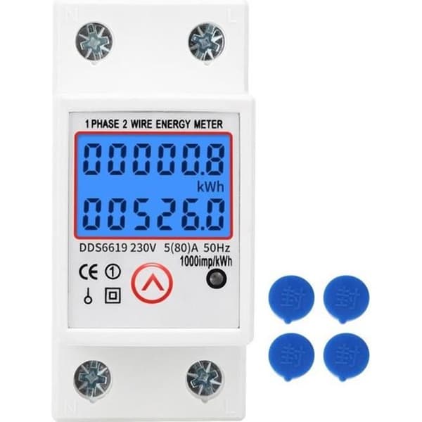Elenergimätare - DDS6619-526L-2 - Enfaskopplad - Digital Display - Multifunktionell
