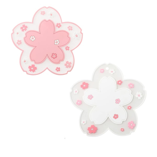 2 stk drikkebrikker, Sakura koppbrikker plassmatter bordskålematter varmebestandige plassmatter sklisikre krus vinglass hjemmegavet bryllupsdekor, 11,5 cm
