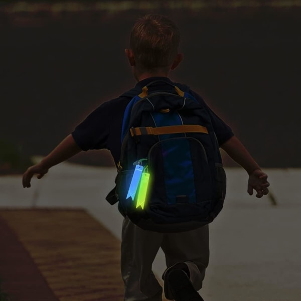 14 st reflektorhängen, reflekterande nyckelring, reflexhänge för barn för skolväska, cykling, promenader, löpning, ryggsäck, hundpromenad (7 färger)