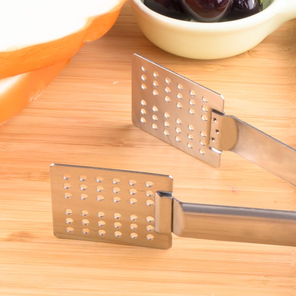 Teposepresser, holder i rustfrit stål, tang, ske, si-klemme til at gribe isterninger (15 cm)