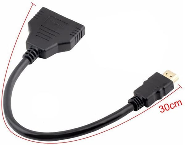 HDMI Han til 2 HDMI Hun 1 Ind 2 Ud Splitterkabel Adapter Konverter
