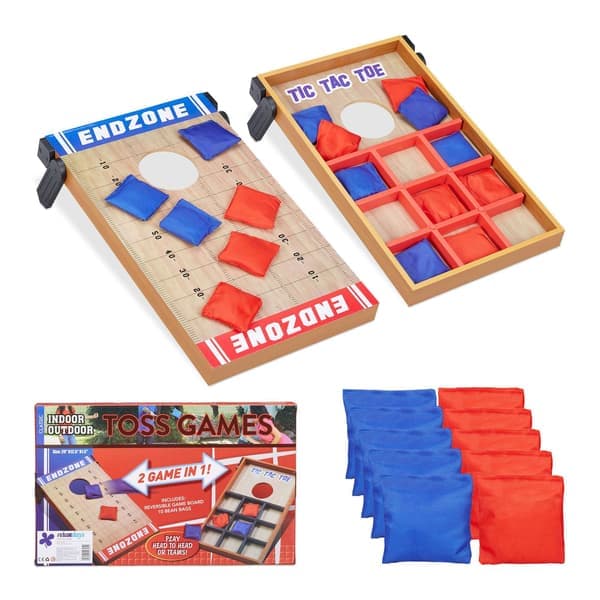2-i-1 cornhole & tre-i-rad kastspel