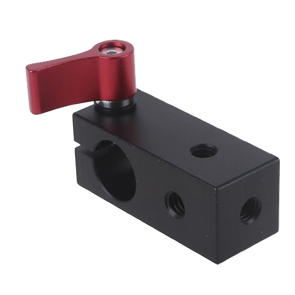 15 mm Enkeltstangklemme til kaldskoadapter, Dslr-kamerariggskinneblokk for skjermmontert LED-lysmikrofon