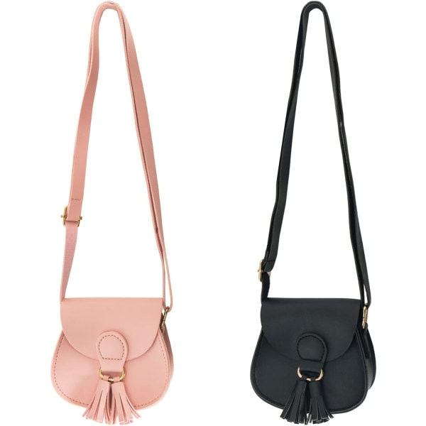 2 st Crossbody väskor Småbarn Prinsessa Handväskor Tassel Stil