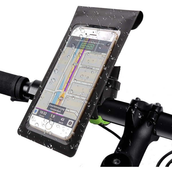 Cykeltelefonfäste Vattentät，Cykelramväska Cykeltelefonhållare Cykelstyrväska Telefonhållarväska för cykel med 360° rotation