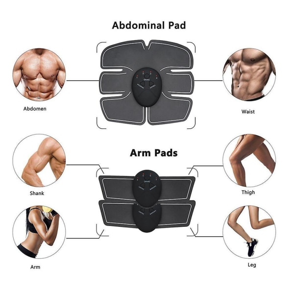 Bærbar abs-stimulator Muskeltoner Abs-stimulerende belte Abdominal Toner