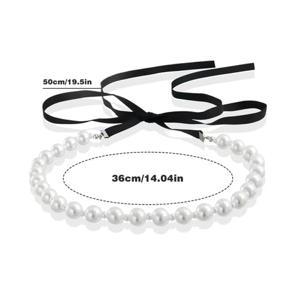 Elegant sort fløjlsbånd sløjfe choker halskæde til kvinder W