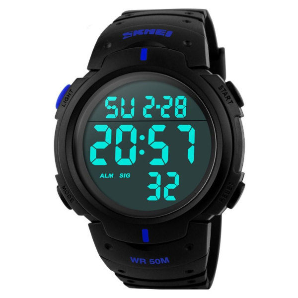 Herreklokker Sportsklokker LED Digitalklokke Blue