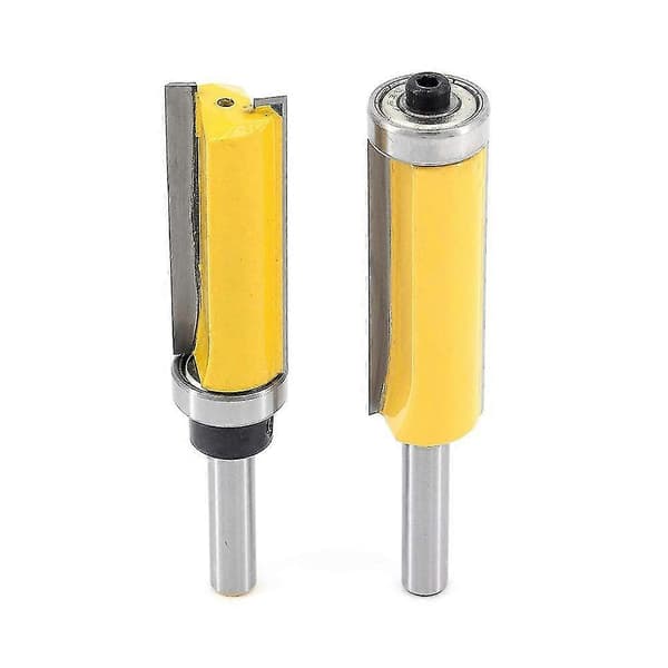 2023 - 8mm Skaft Flat Endefres, Ekstra Lang Kutter, Profilkutter Med Øvre Lager + Profilkutter