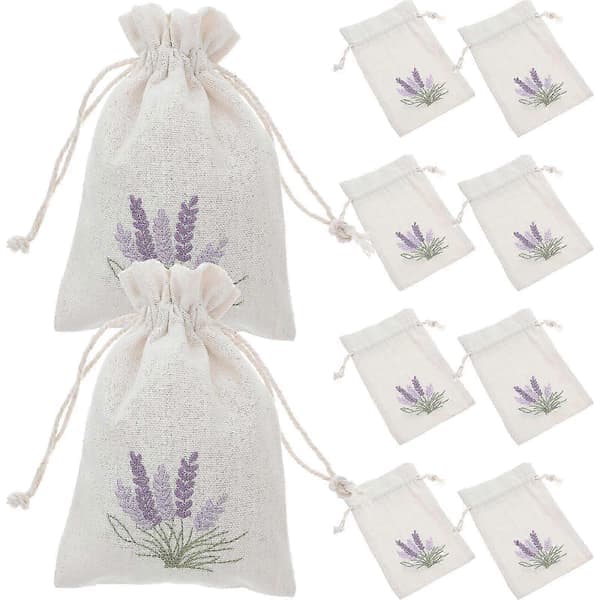 Tomma lavendelpåsar - 10-pack påfyllningsbara påsar för potpurri, örter, förvaring 14x10x0.5cm