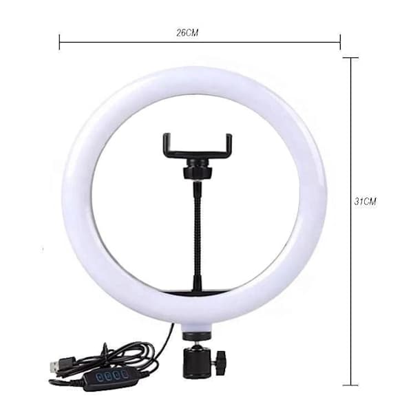 Selfie Lampe LED Ringlys Stativ 50 - 216 cm + Fjernkontroll